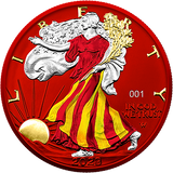 United States of America USA 2023  $1 AMERICAN EAGLE  Space Metals IV: RED  1 oz .999 Silver