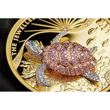 Australia 2024 $2500 The Jewelled Turtle -Masterpieces Series 10oz .9999 Gold Proof with Argyle Pink Diamonds™ Coin Perth Mint