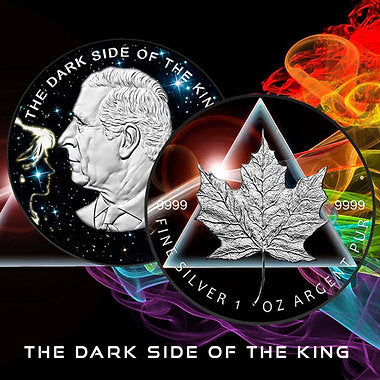 Canada 2023 $5 DARK SIDE OF THE KING Mysteries and Music 1 Oz .9999 Silver Coin