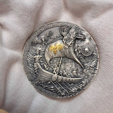 Argo Ship - Argonauts 2 oz .999 High Relief Silver 5$ Niue 2024