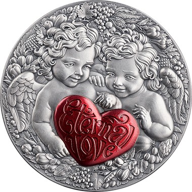 Cameroon 2026 2000F Eternal Love Celestial Beauty 1 oz .999 Antiqued Silver Coin