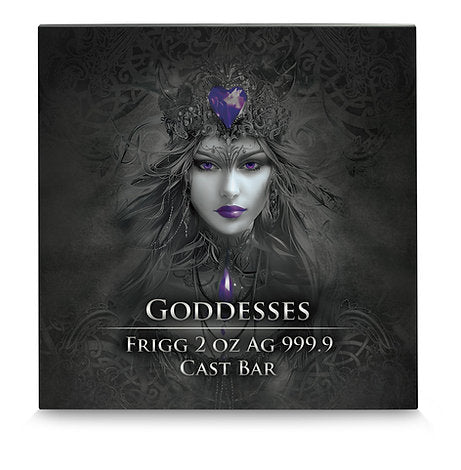 Germania Mint 2024 Goddesses: FRIGG- 2 oz 999.9 Silver Cast Bar