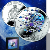 Niue 2024 $1 TREE OF LUCK Blue Moon Colour 1 oz .999 Silver Proof