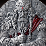 PRE-ORDER Cameroon 2025 2000 Francs KING CNUT THE GREAT: The Way to Valhalla 2oz .999 Antique finish Silver