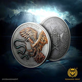 Germania Mint Malta 2024 10 Euro GOLDEN EAGLE 2 oz 999.9 Antique Silver BU HR Limited Edition