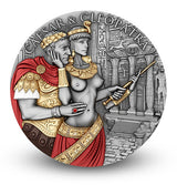 Cameroon 2024 2000 Francs CAESAR & CLEOPATRA - The Power of Love - with Ruby Insert 2oz .999 Silver