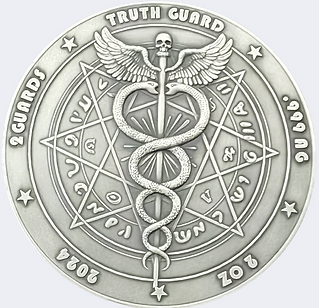 Truth Guard 2024 2 Guards FEMALE BUDDHA  2oz .999 silver Fantasy Coin