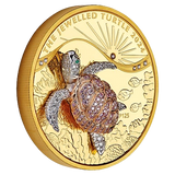 Australia 2024 $2500 The Jewelled Turtle -Masterpieces Series 10oz .9999 Gold Proof with Argyle Pink Diamonds™ Coin Perth Mint