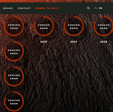 Placeholder design with 'Coming Soon' text on a textured brown background