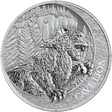 Silver coin featuring a bear in a forest design with 'Cave llion' branding.