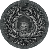 Cameroon 2023 2000 Francs  Achilles: Great Greek Mythology 2 Oz Antique Silver Coin