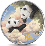 China 2023 10 Yuan AIR Panda Four Elements 30g .999 Silver Coin