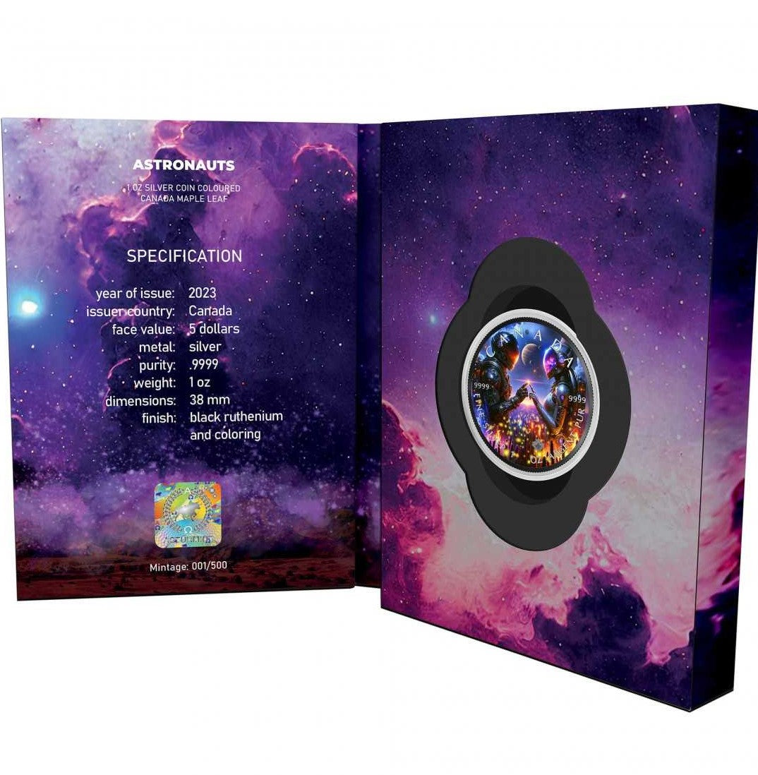 Canada 2023 $5 ASTRONAUTS Coloured 1oz 999.9 Silver Coin