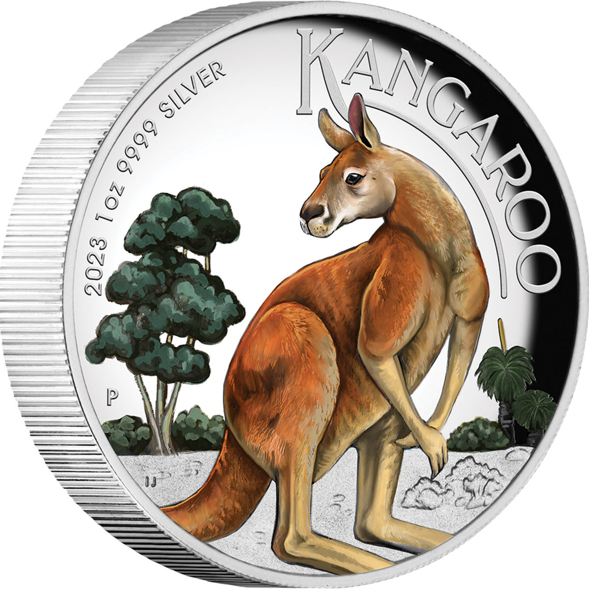 Australian Kangaroo 2023 1oz Silver Proof High Relief Coloured Coin Perth Mint