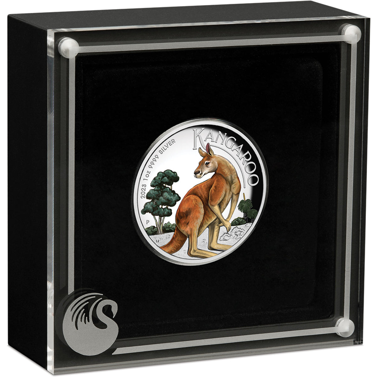 Australian Kangaroo 2023 1oz Silver Proof High Relief Coloured Coin Perth Mint