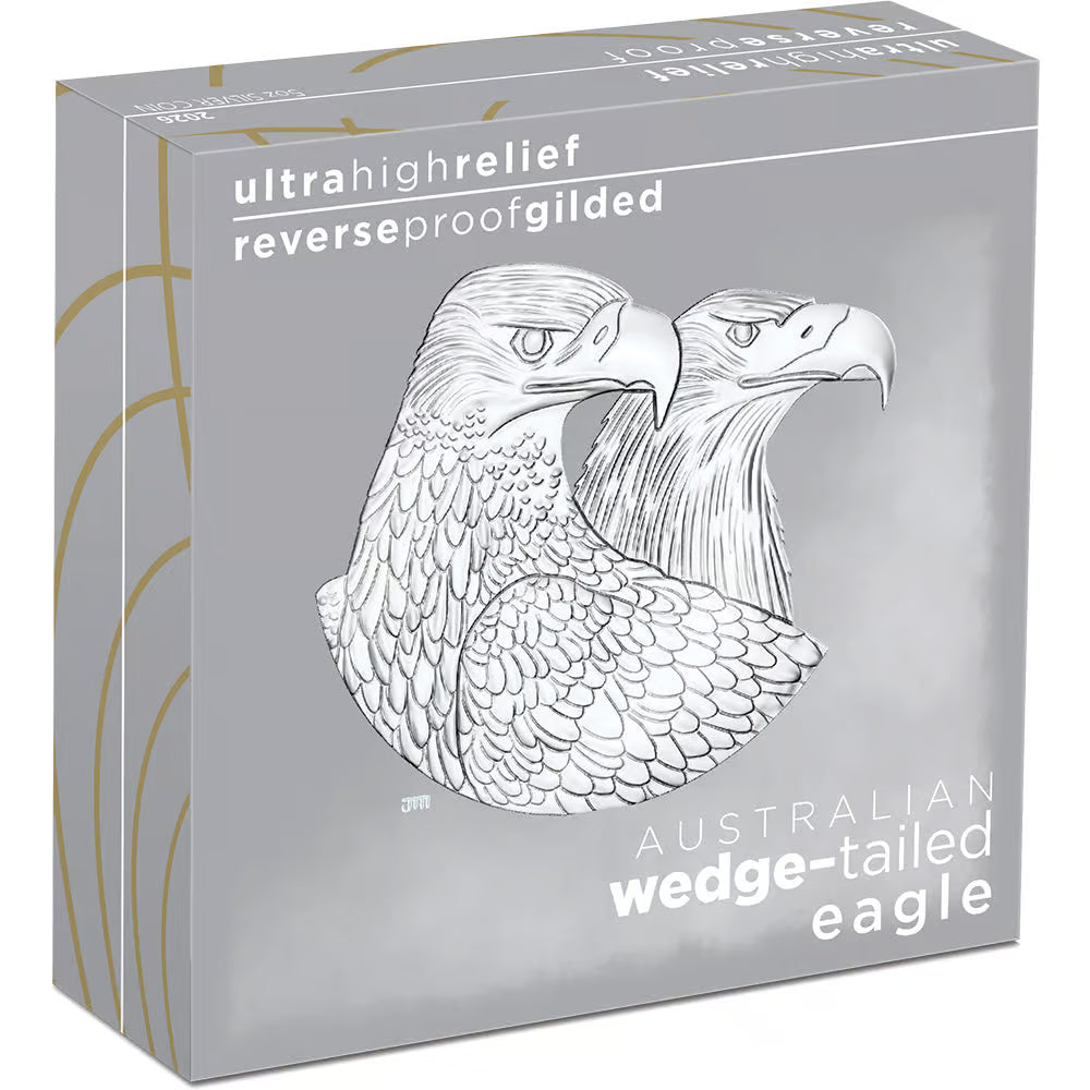 Australia 2026 $8 Australian Wedge-tailed Eagle 5oz Silver Enhanced Reverse Proof Ultra High Relief Gilded Coin Box