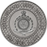 Niue 2023 $5 BLACK PEARL AND DRAGON Divine Pearls 2 Oz Silver Coin