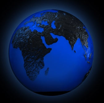 Barbados 2023 $5 Blue Marble Glow in the Dark Spherical 3 Oz Silver Coin