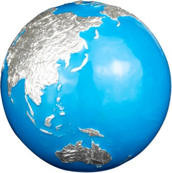 Barbados 2023 $5 Blue Marble Glow in the Dark Spherical 3 Oz Silver Coin