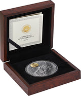 Niue 2023 $5 BROWN BEAR Wildlife in the Moonlight 2 Oz .999 Antique Silver Coin