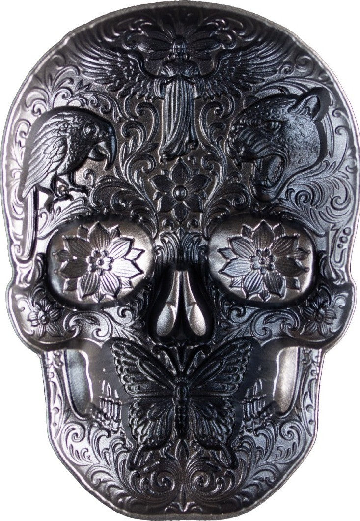 PRE-ORDER South Korea 2026 KOMSCO CALAVERA de PLATA Skull Silver Antiqued Stacker UHR Reverse
