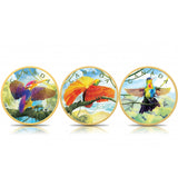 Canada 2022 $5 COLOURS OF PARADISE 3 x 1 oz Set Maple Leaf .9999 Holo Colourised .9999 Silver