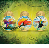 Canada 2022 $5 COLOURS OF PARADISE 3 x 1 oz Set Maple Leaf .9999 Holo Colourised .9999 Silver