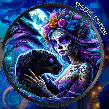 Mexico 2023 1 Onza Libertad Dia de los Muertos Special Edition 1oz .999 Silver Black Ruthenium
