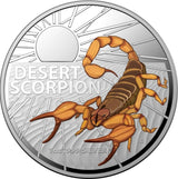 Australia 2023 $5 DESERT SCORPION Coloured Most Dangerous 1 Oz Silver Coin