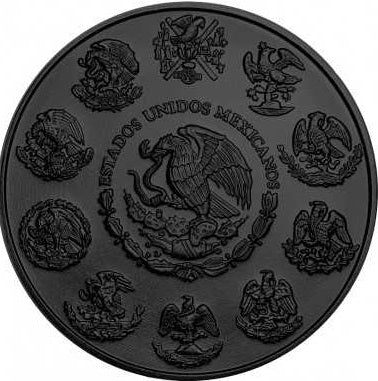 Mexico 2023 DIA DE LOS MUERTOS Day Of The Dead Black Platinum 1oz Silver Coin 100 Made Obverse