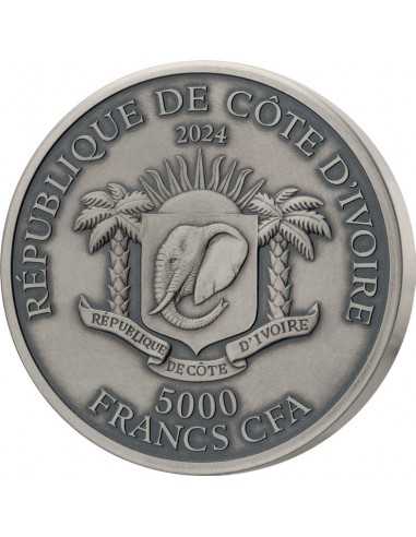 Ivory Coast 2024 5000 Francs DRAGON Edition Signature Set 2 x 5oz Silver Coin