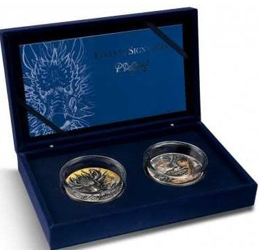 Ivory Coast 2024 5000 Francs DRAGON Edition Signature Set 2 x 5oz Silver Coin