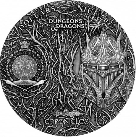 Niue 2023 $7 DRAGONS OF AUTUMN TWILIGHT Dragonlance Chronicles 3 Oz Antique Silver Coloured Coin