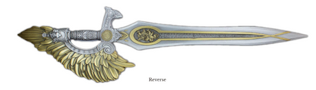 PRE-ORDER KOMSCO South Korea 2024 SWORD of SAINT GABRIEL Gold Glidedl Edition 2.5 oz .999 Antiqued Silver Stacker Letter Opener