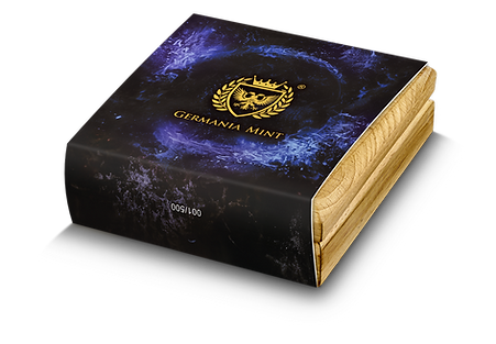 Germiana Mint packaging box with blue and black design on a white background