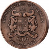 Benin 2023 1500 Francs GIANT PANDA 1 Kg Kilo Copper Coin