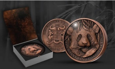 Benin 2023 1500 Francs GIANT PANDA 1 Kg Kilo Copper Coin