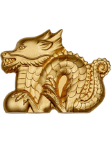 Mongolia 2024 1000 Togrog GREAT GILDED DRAGON Lunar Collection 1 Oz Silver Coin CIT Smartminting®