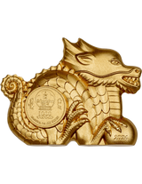 Mongolia 2024 1000 Togrog GREAT GILDED DRAGON Lunar Collection 1 Oz Silver Coin CIT Smartminting®