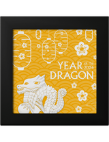 Mongolia 2024 1000 Togrog GREAT GILDED DRAGON Lunar Collection 1 Oz Silver Coin CIT Smartminting®