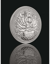 Tchad 2024 10000 CFA Francs GUAN YIN Thousand-armed Thousand-eyed Bodhisattva of Compassion Antique Silver Approx. 1.3 Kilos Obverse Banner