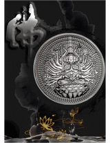 Tchad 2024 10000 CFA Francs GUAN YIN Thousand-armed Thousand-eyed Bodhisattva of Compassion Antique Silver Approx. 1.3 Kilos Vertical Banner