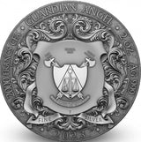 Cameroon 2023 2000 Francs GUARDIAN ANGEL 2oz .999 Antique Silver Gilded Coin Obverse