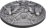 Cook Islands 2022 $20 HELIOS Gods of The World 3 Oz Antique Silver Coin