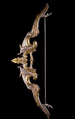 PRE-ORDER KOMSCO South Korea 2025 DIVINE WEAPONS Crescent Bow 2 oz .999 Gilded Antiqued Silver Stacker