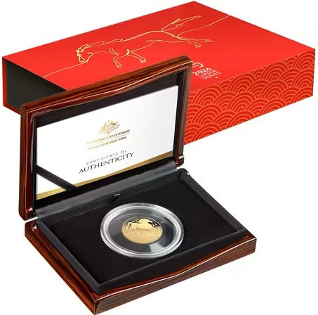 Australia 2026 $100 Lunar Horse 1 Oz .9999 Gold Domed Proof Coin Royal Australian Mint