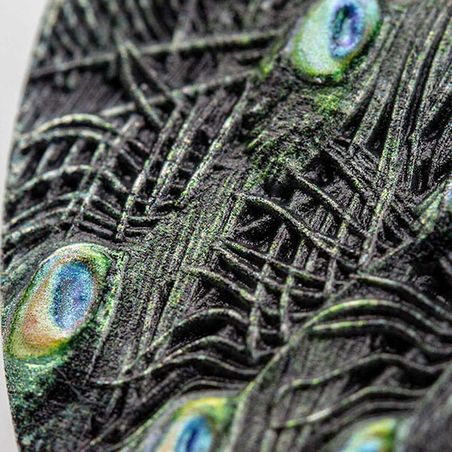 Niue 2022 $7 Peacock - Amazing Animals 3 Oz Coloured Antique Silver Coin