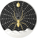 Pitcairn Islands 2026 $5 Golden Orb Weaver 1 oz .999 Silver Reverse