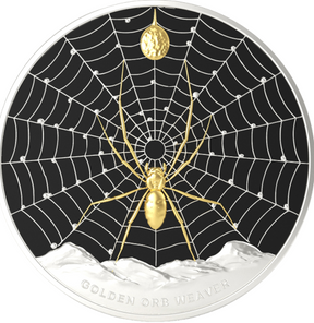 Pitcairn Islands 2026 $5 Golden Orb Weaver 1 oz .999 Silver Reverse