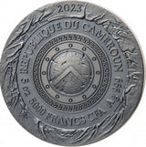Cameroon 2023 5000 Francs Leonidas -Great Commanders 5 Oz Coloured Antique Silver Coin Mintage 750